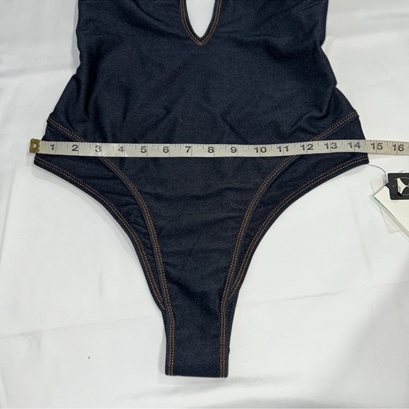 Rip Curl Dalias Denim Skimpy One Piece Swimsuit, SMALL - Picture 6 of 11